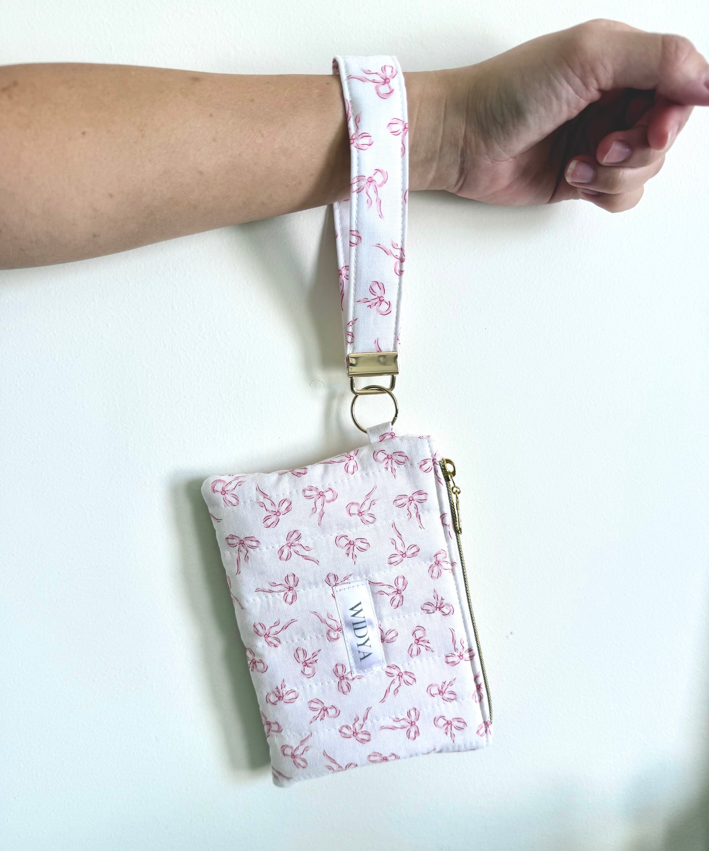 Dainty Pink Bows Small Pouch
