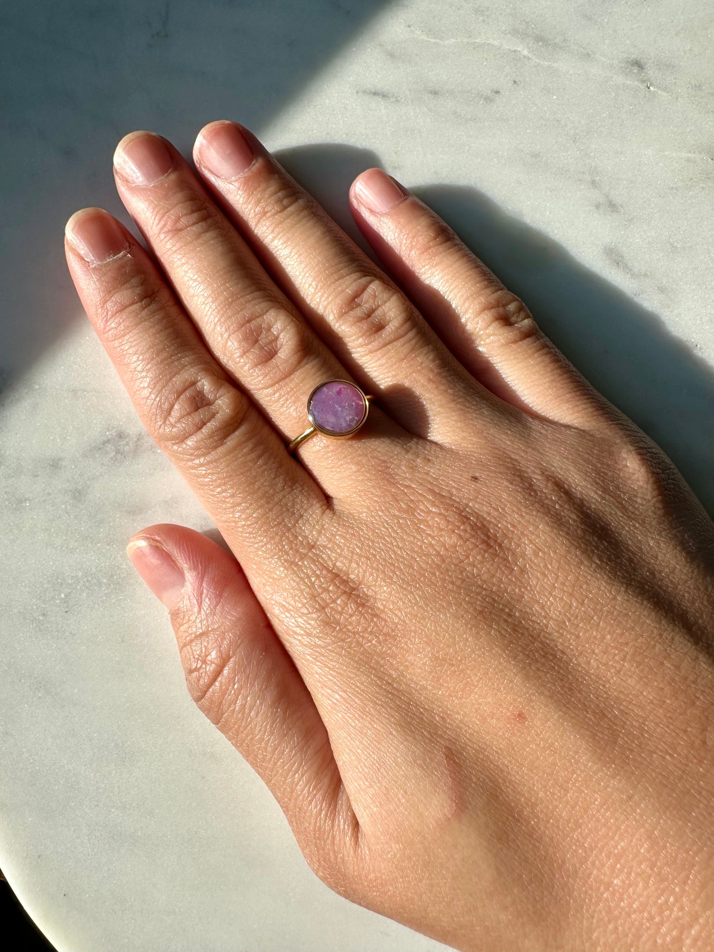 Purple - Adjustable Gold Ring