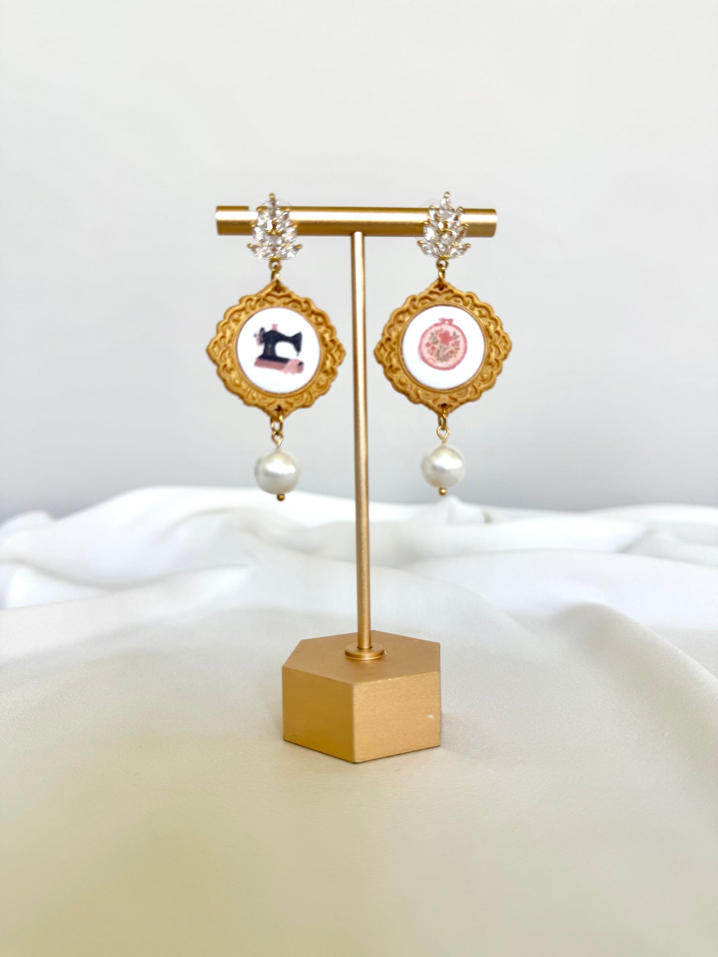 Vintage Frame Art Earrings