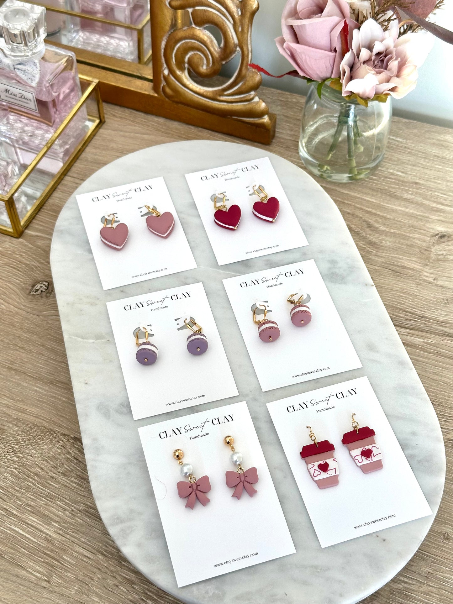 Macaron Earrings - Strawberry