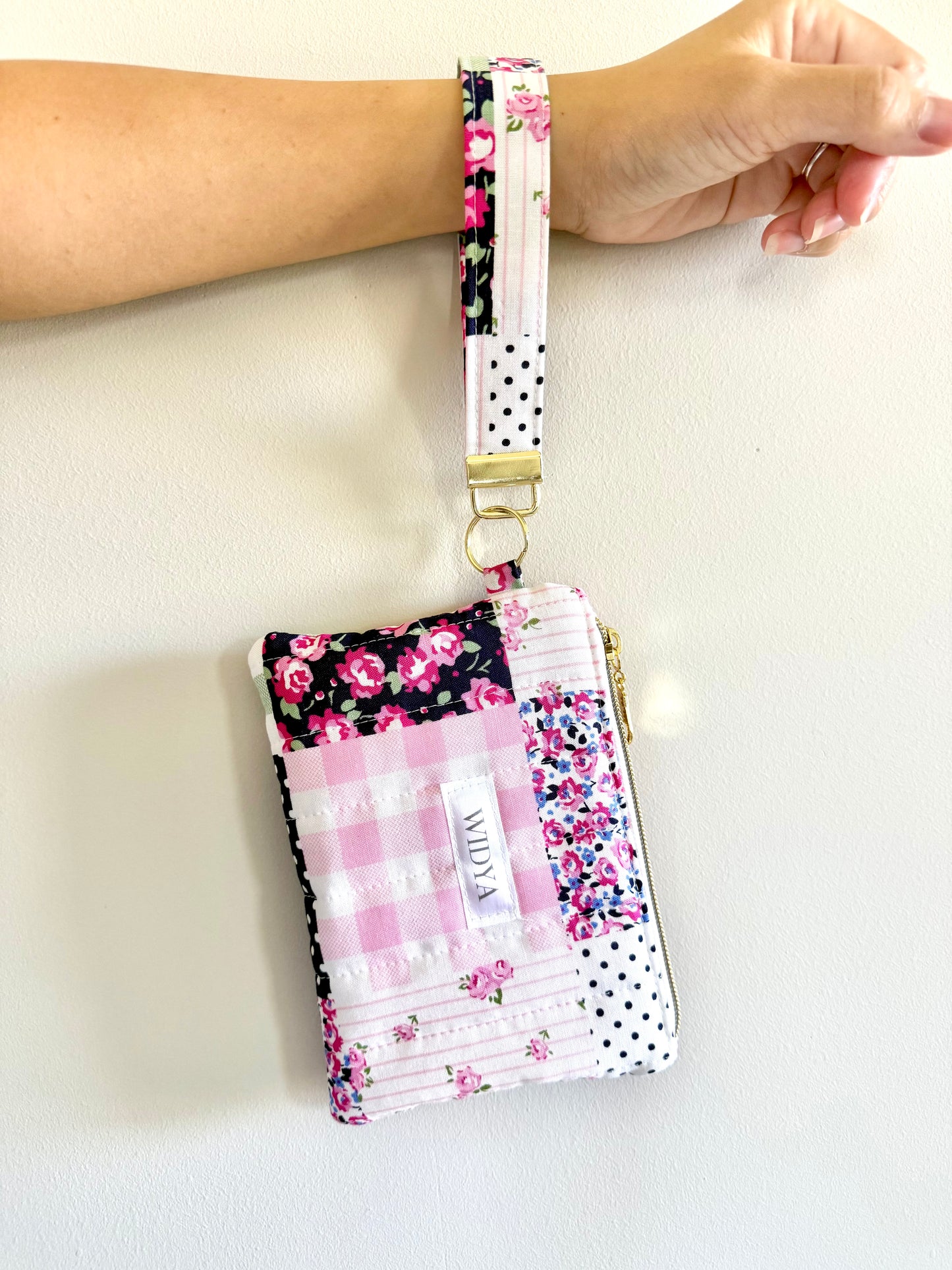 Pink Floral & Vintage Patchwork Small Pouch