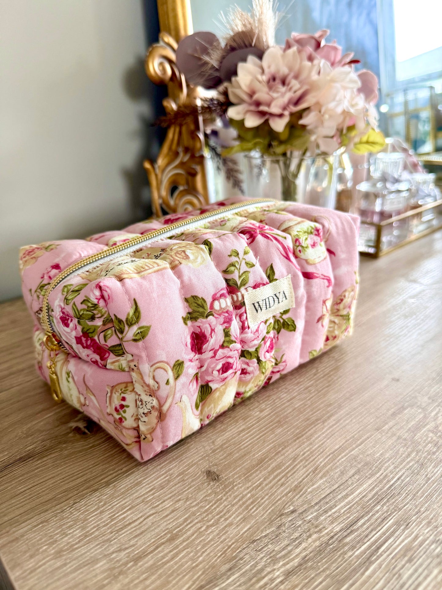 Tea Rose Garden Travel Pouch