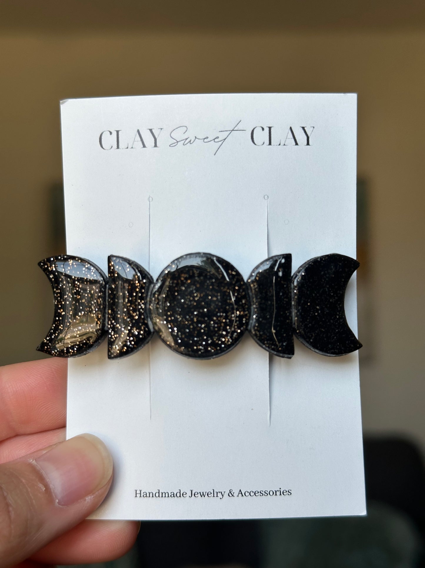 Moon Phases Hair Barrette