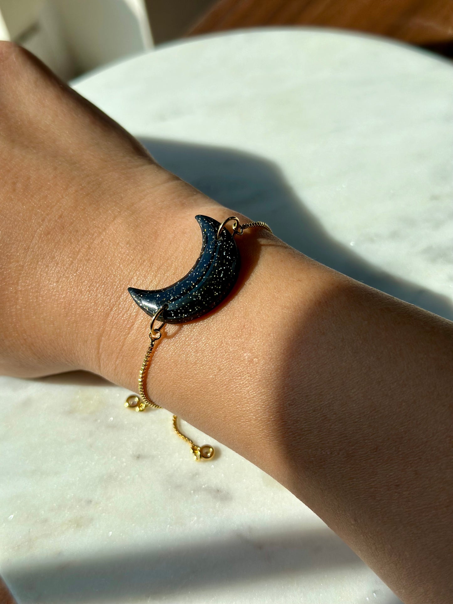 Black Galaxy Bracelet - Crescent