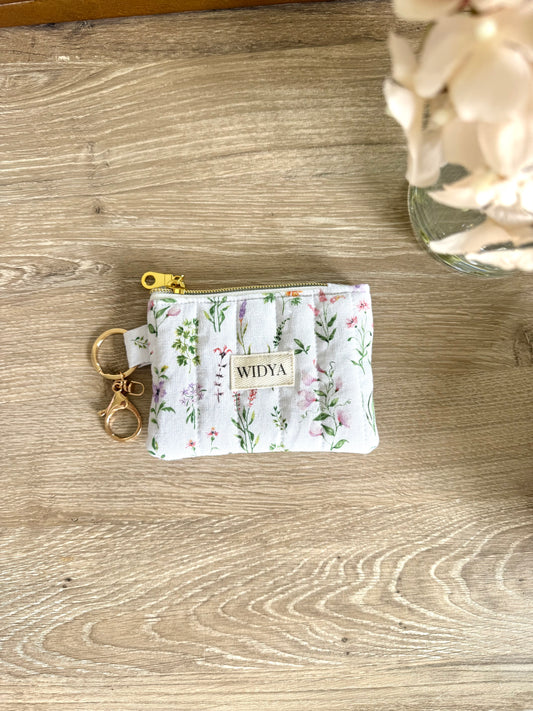 Botanical Flowers Keychain Pouch