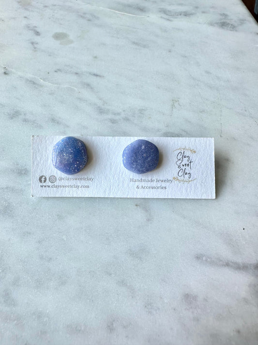 Lapis Lazuli Silver Stud Earrings