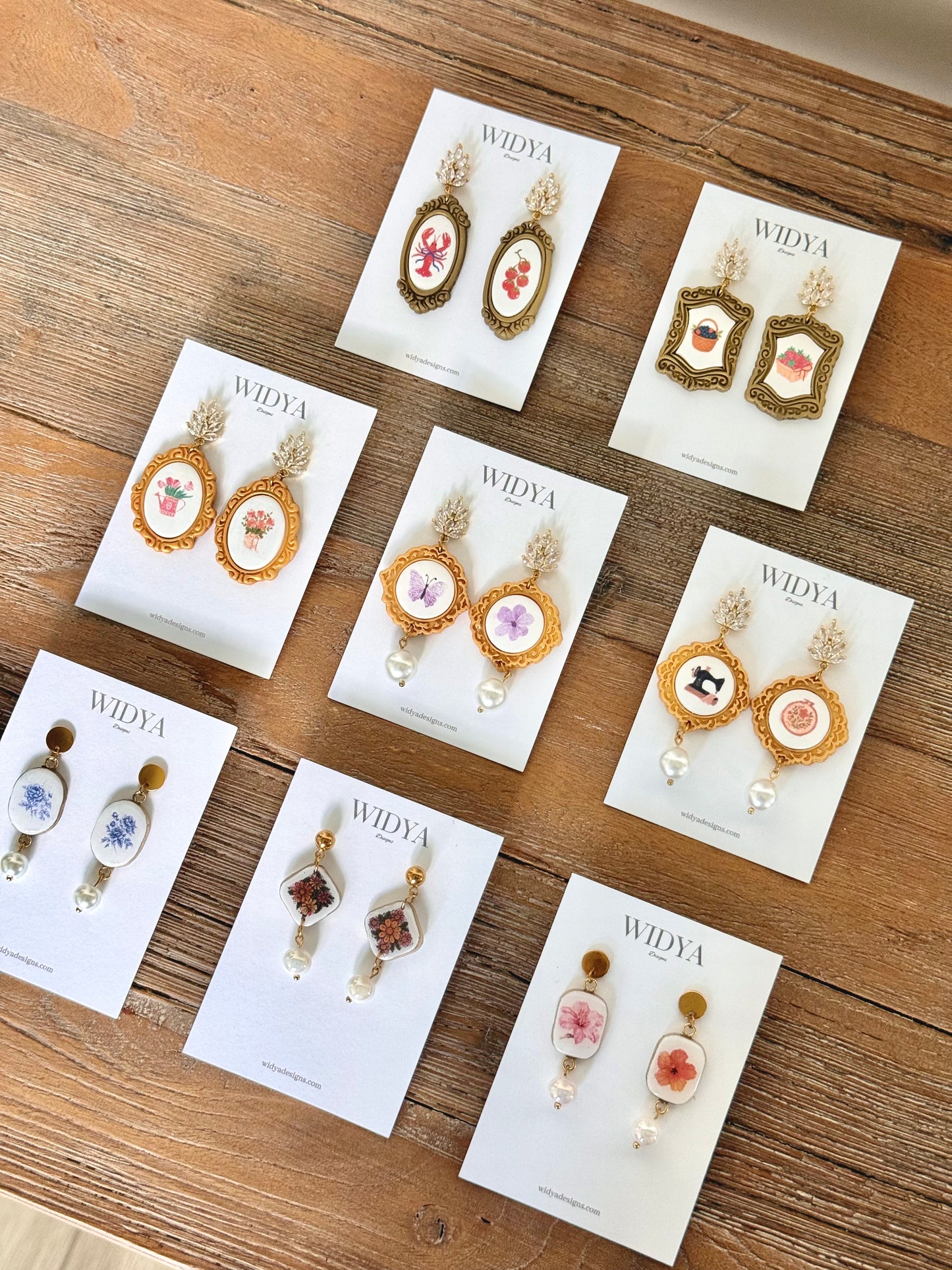 Vintage Frame Art Earrings