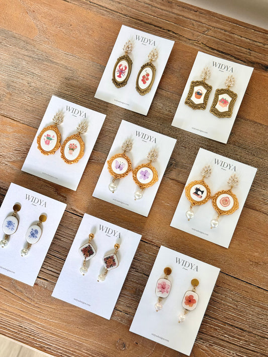 Vintage Frame Art Earrings