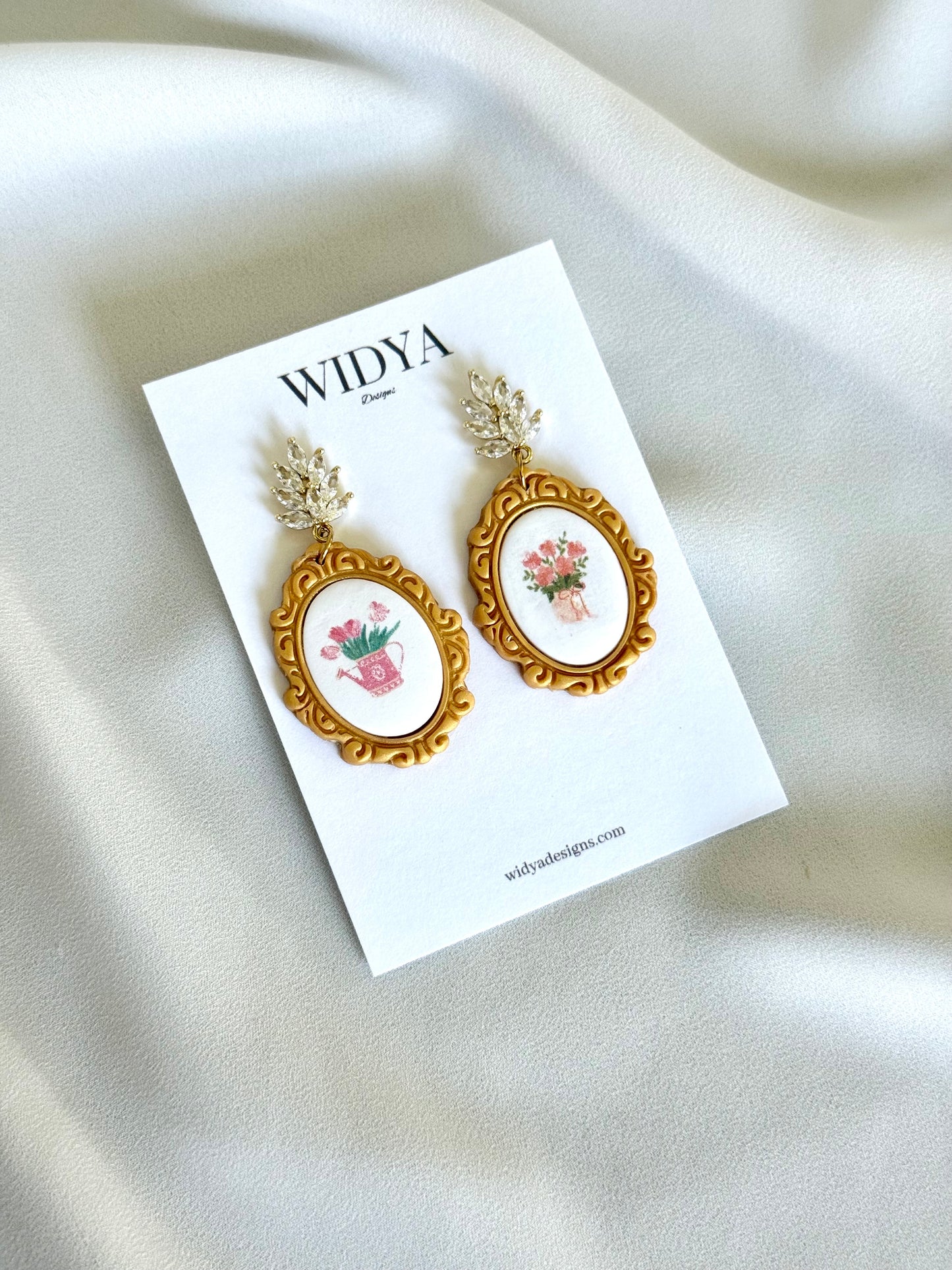 Vintage Frame Art Earrings