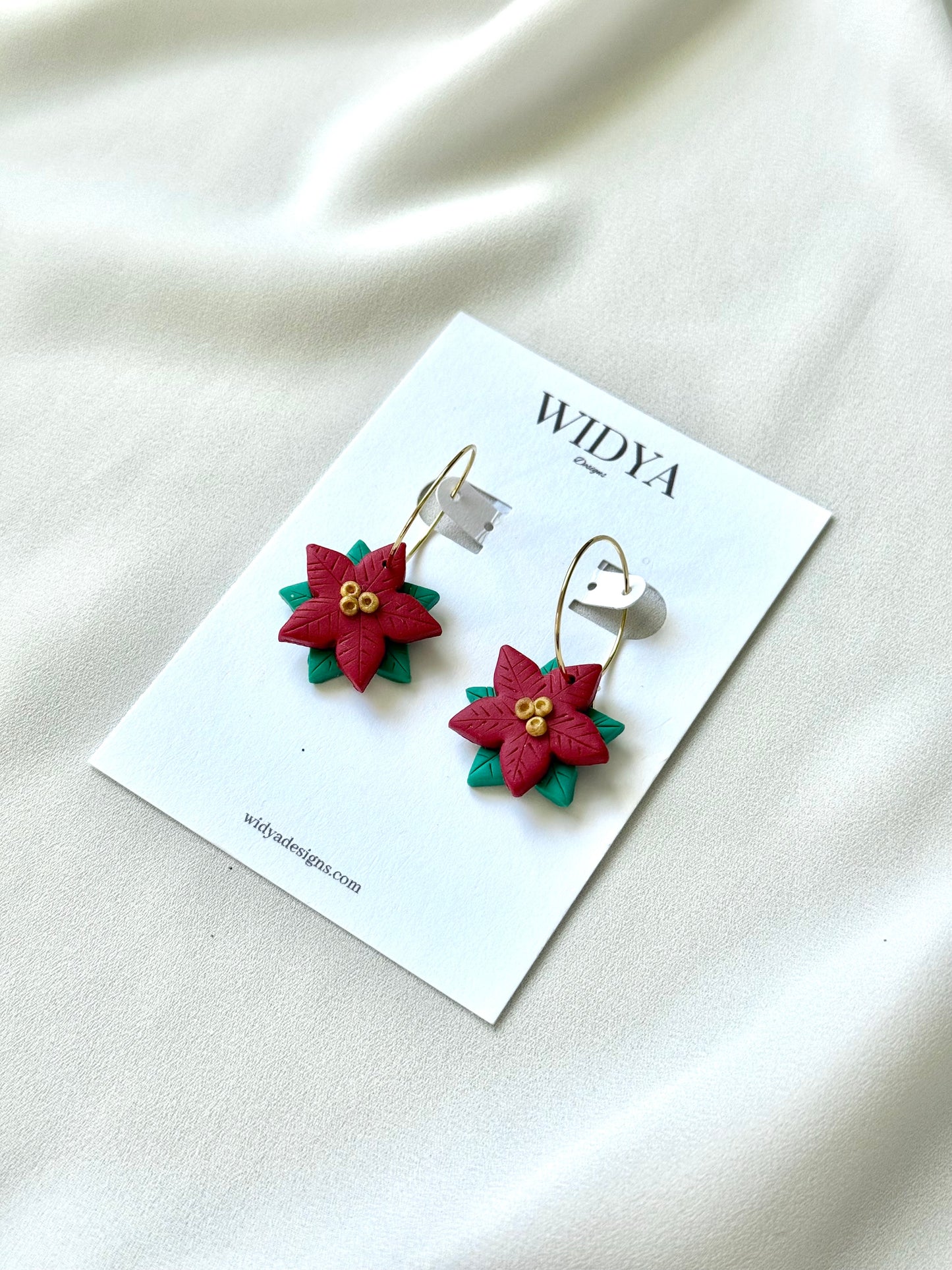 Poinsettia Earrings - Small