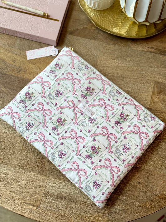Sweet Charm Cat & Bow Laptop Sleeve