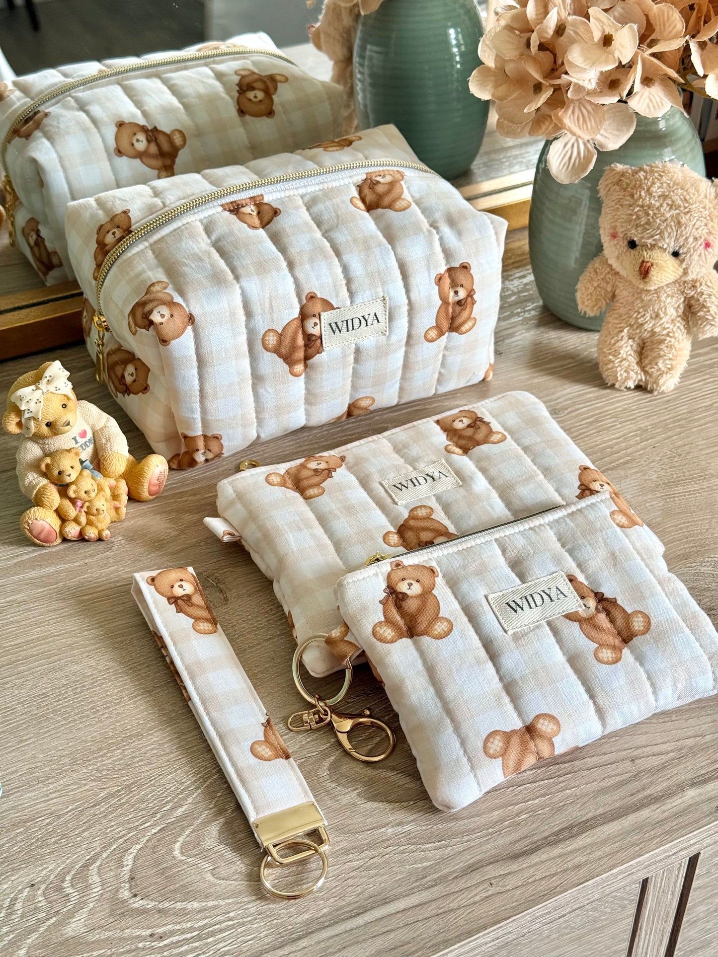 Cute Teddy Bear Keychain Wallet