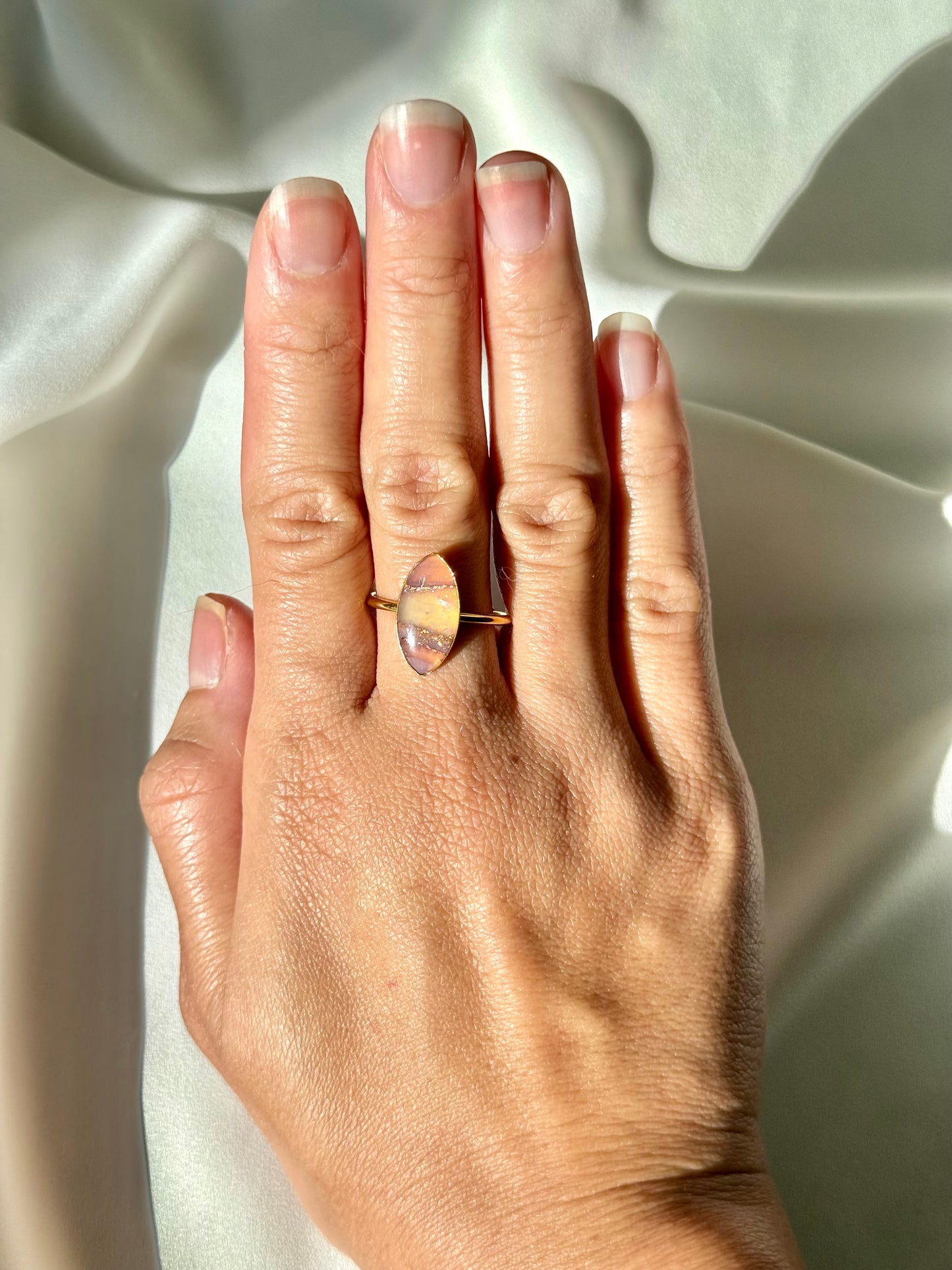 Pink Agate - Marquise