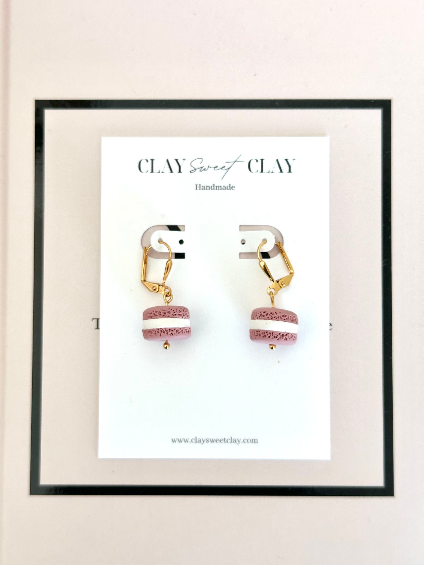 Macaron Earrings - Strawberry