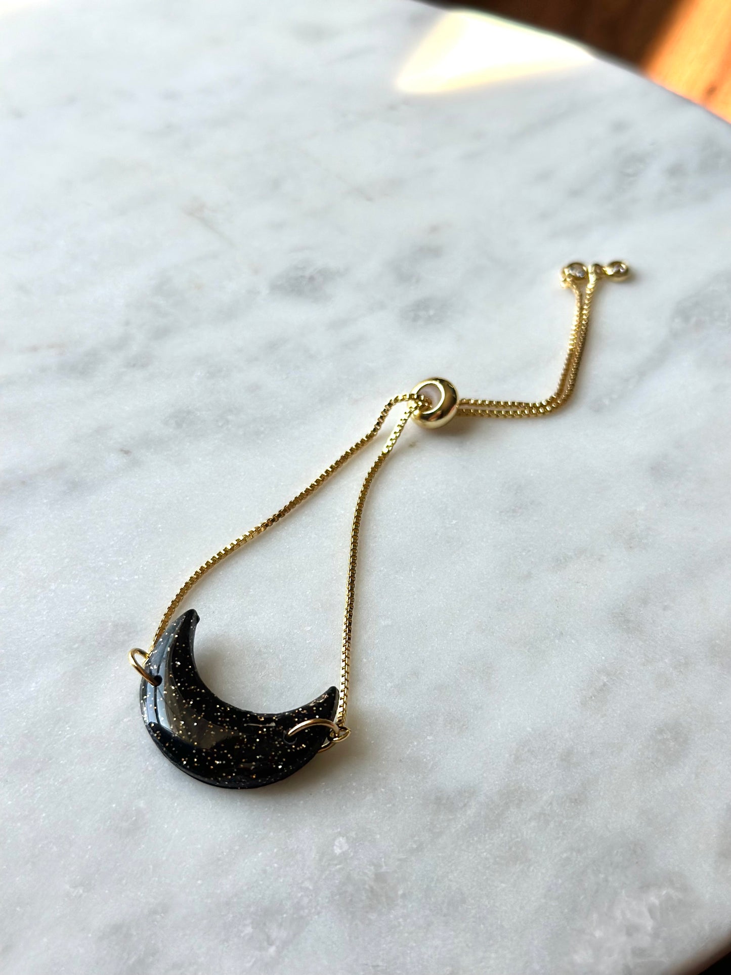 Black Galaxy Bracelet - Crescent