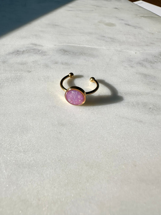 Purple - Adjustable Gold Ring