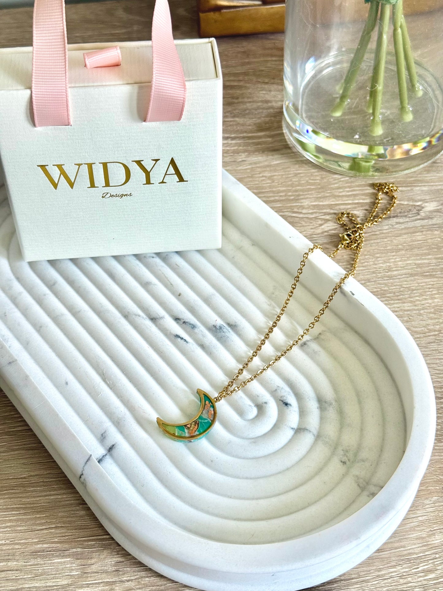Peridot Necklace - Crescent