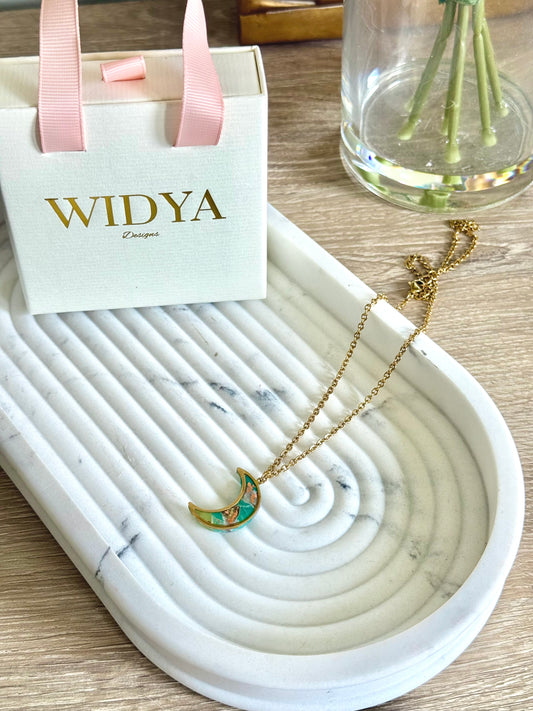 Peridot Necklace - Crescent