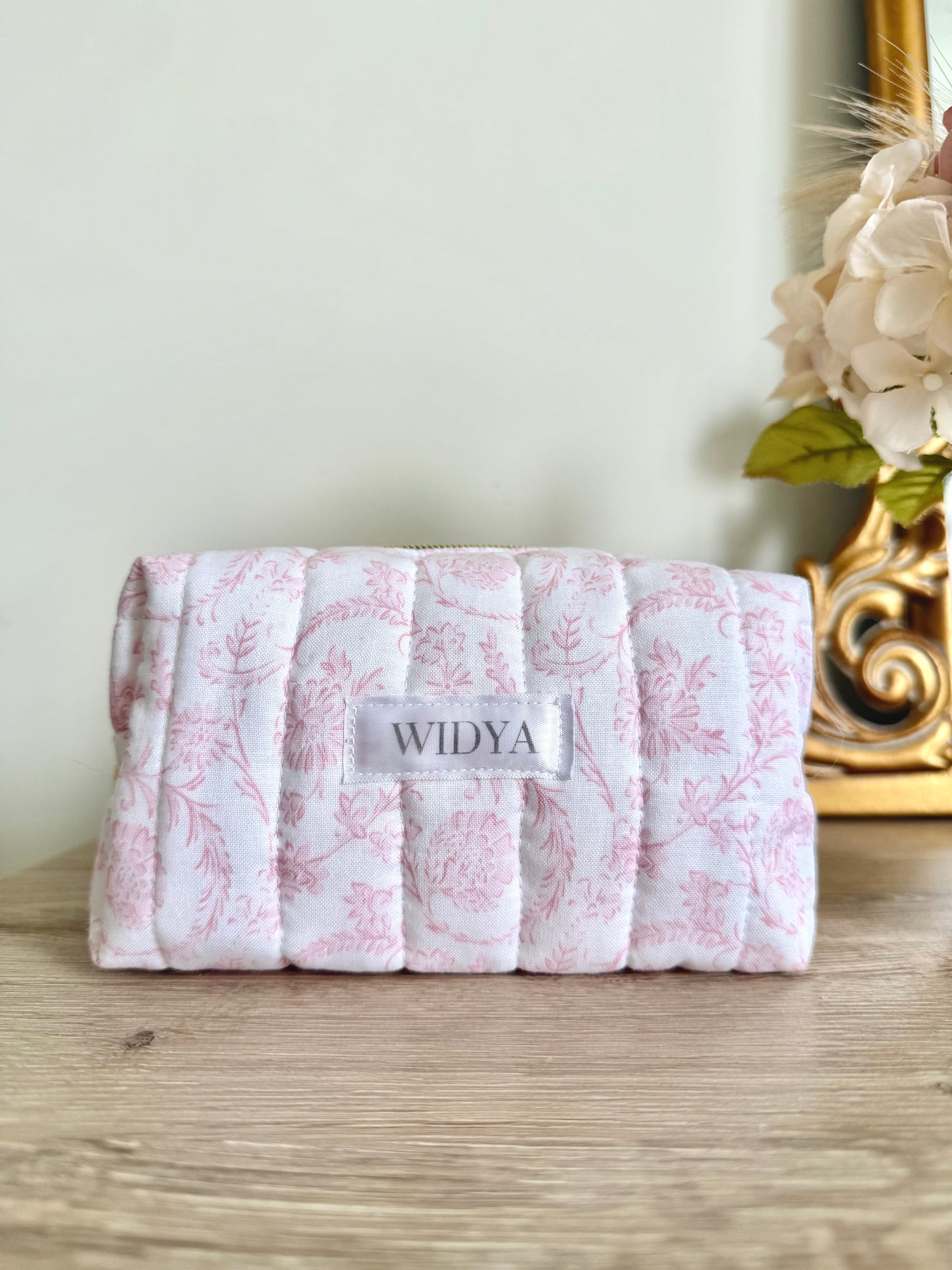 Pink & White Chinoiserie Makeup Bag
