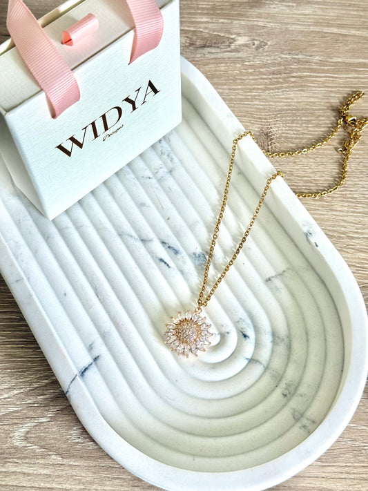 Flower CZ Necklace