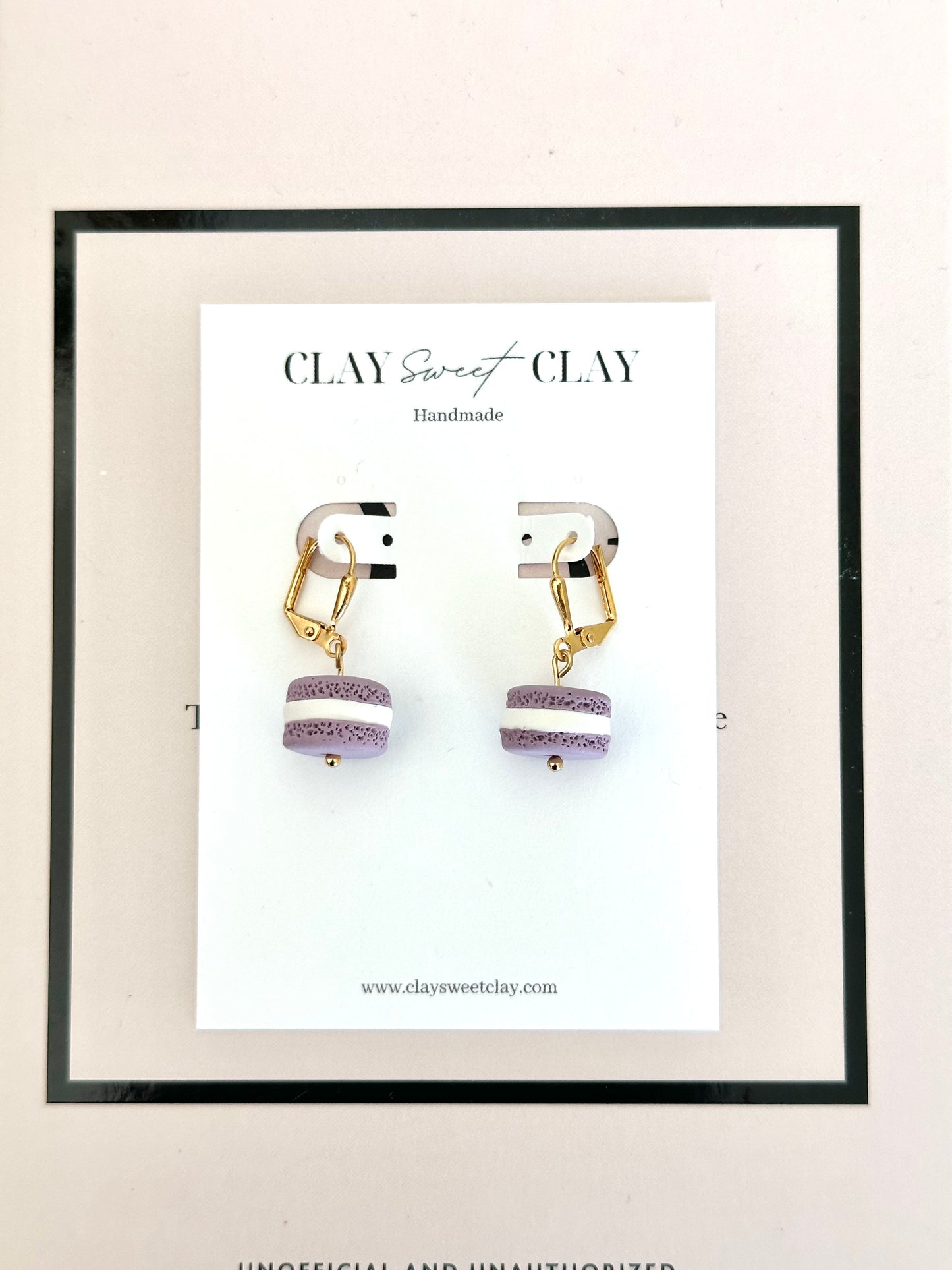 Macaron Earrings - Lavender