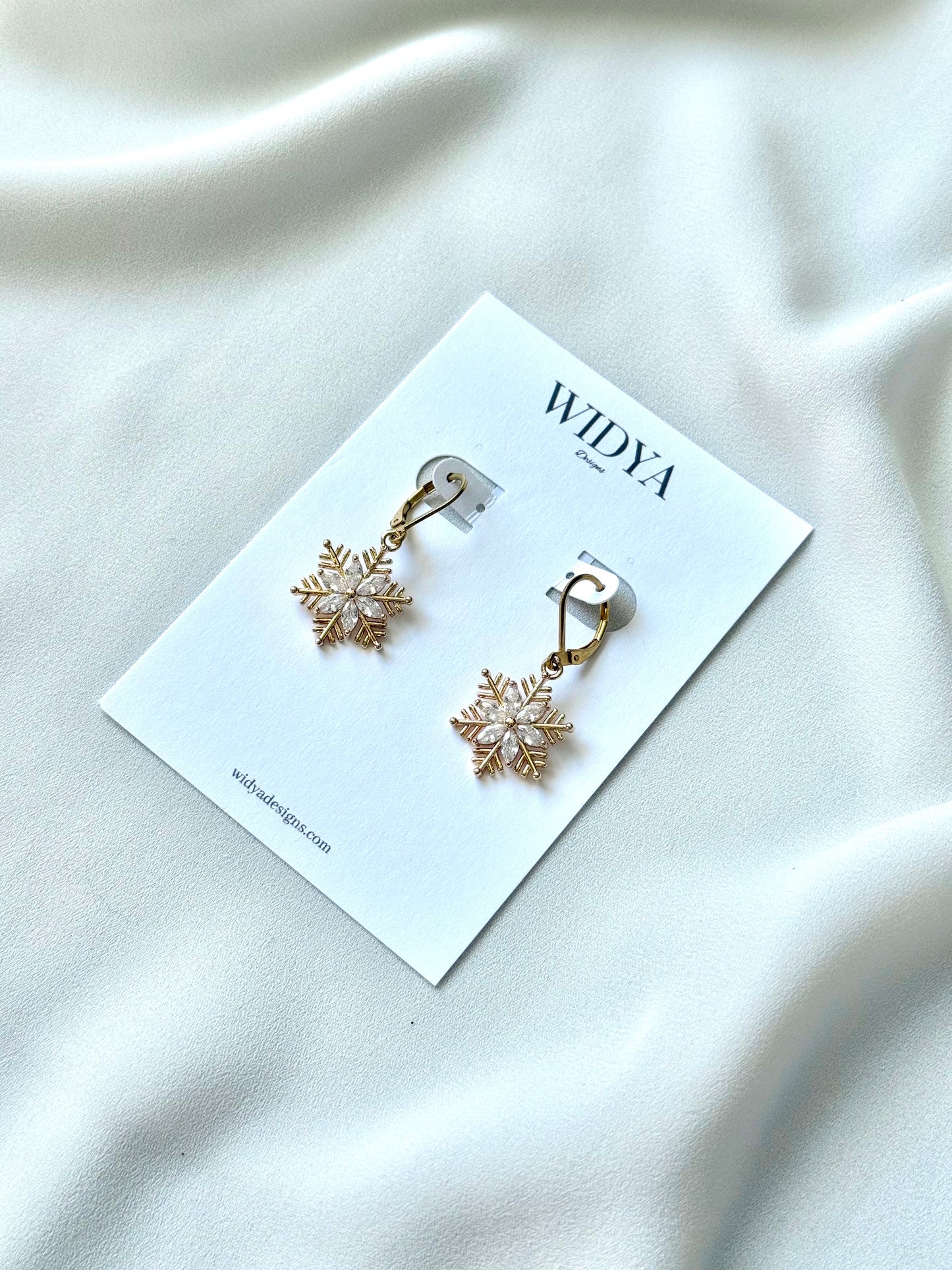 Snowflake Gold Earrings