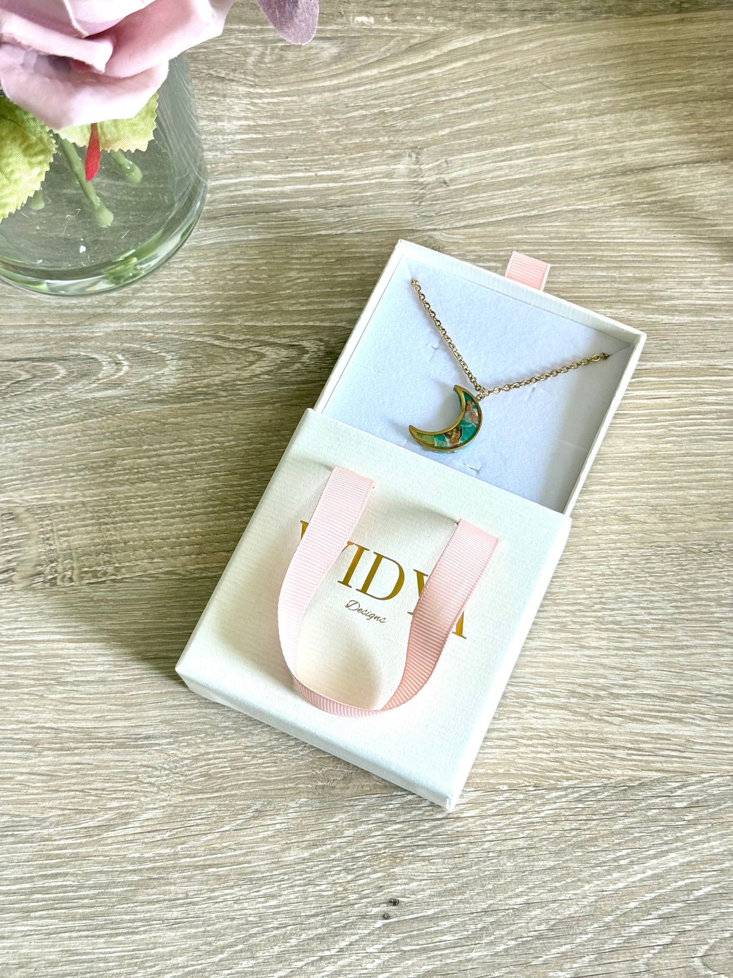 Peridot Necklace - Crescent