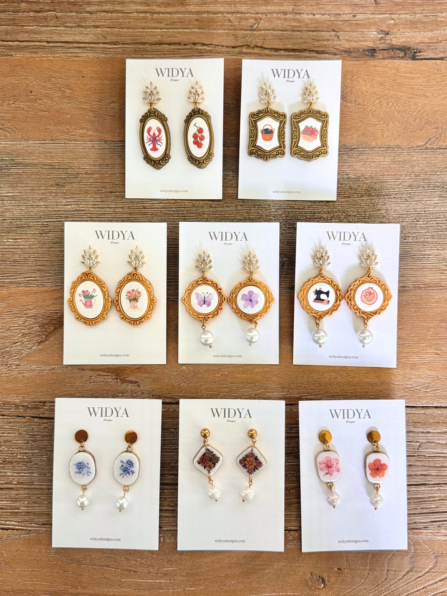 Vintage Frame Art Earrings
