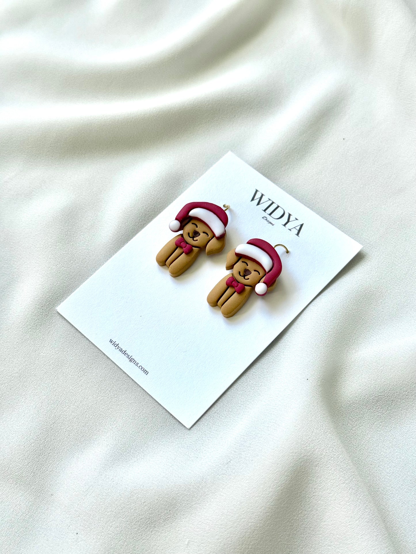 Santa Dog Earrings