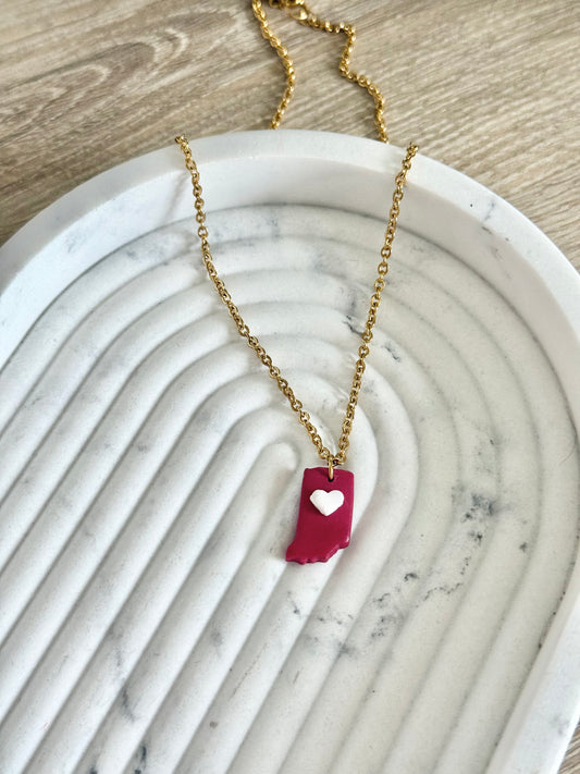 Indiana Necklace - Red & White