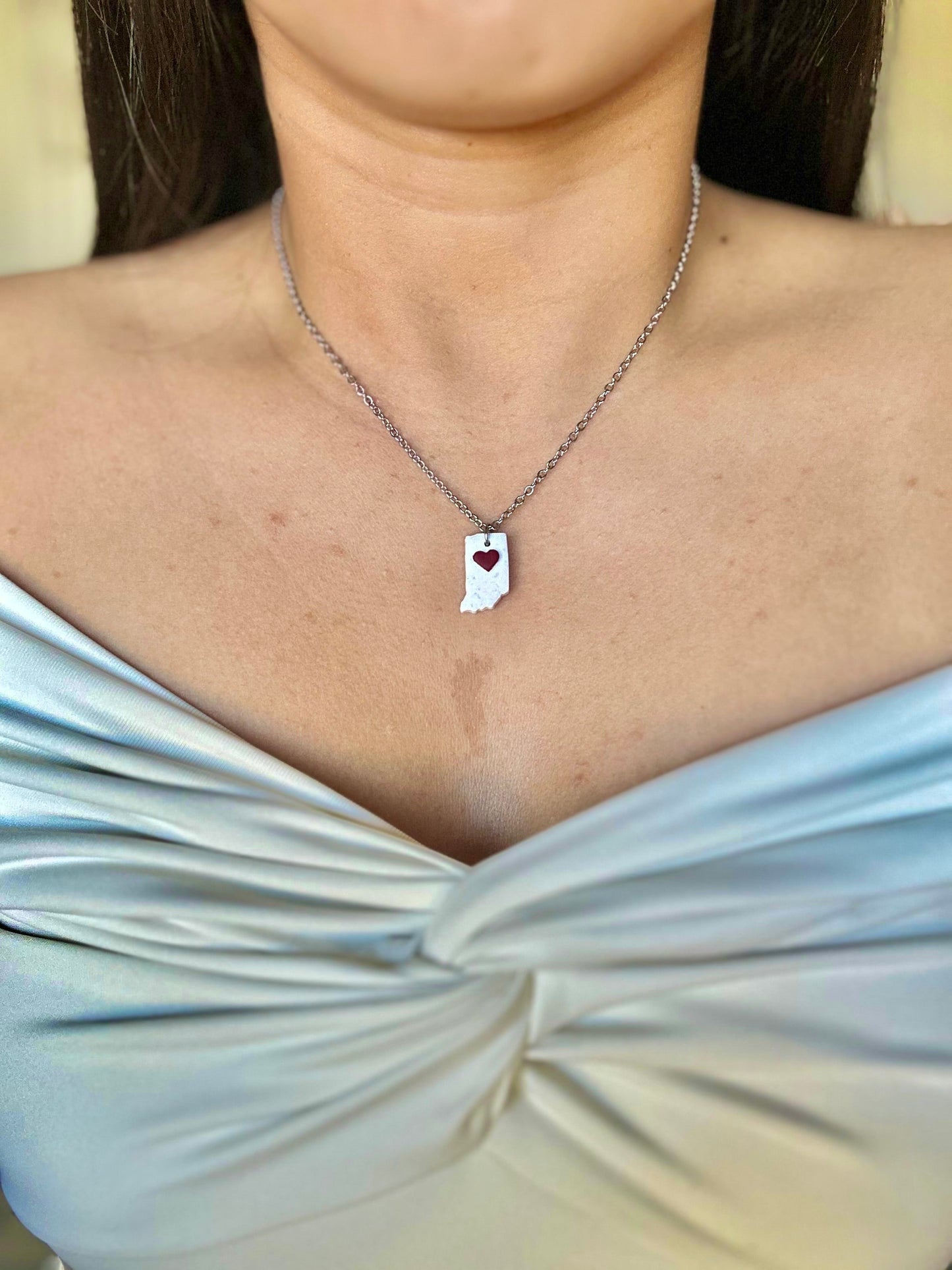 Indiana Necklace - White Speckled