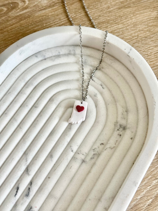 Indiana Necklace - White Speckled