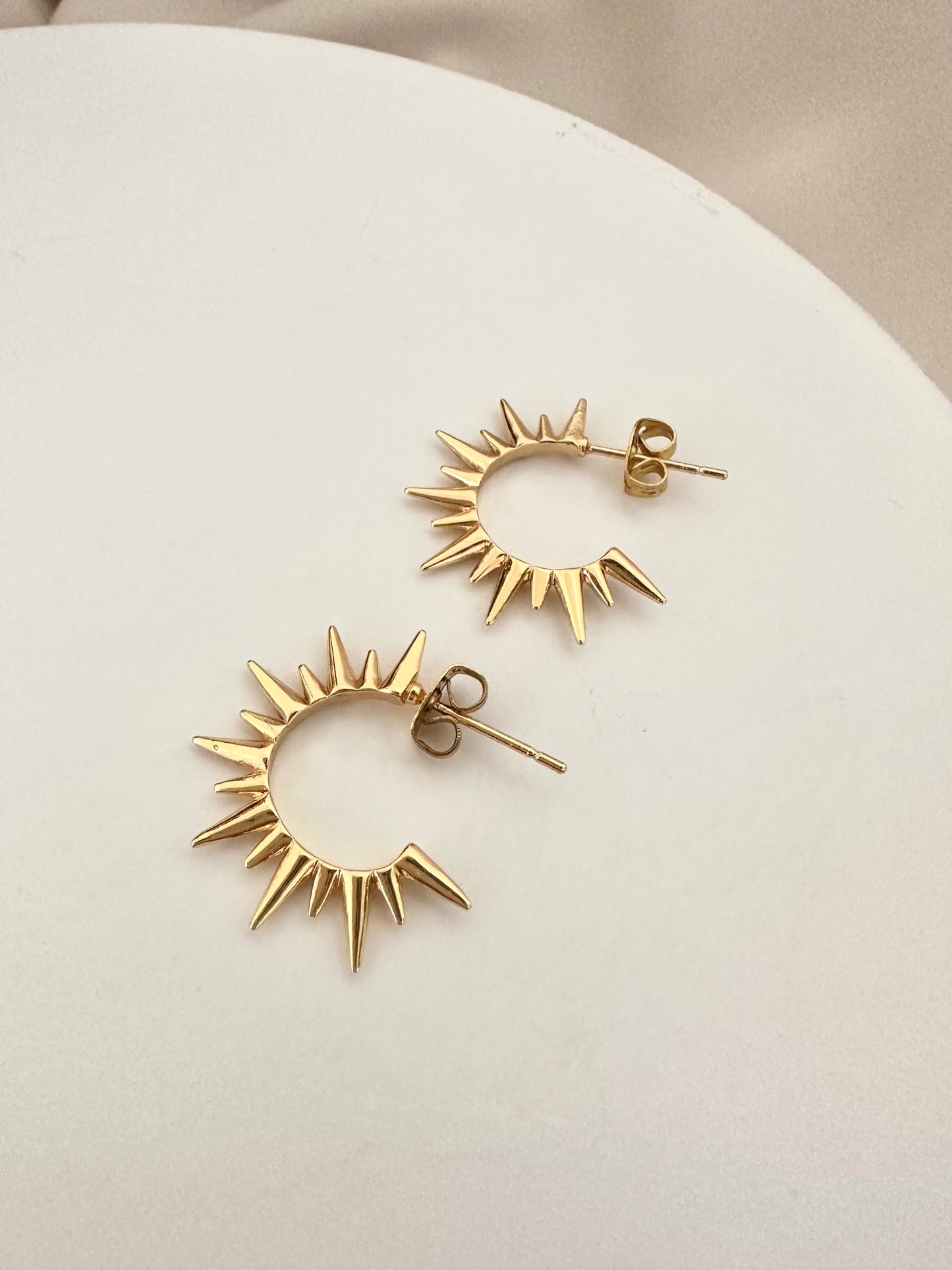 Gold Spike Earrings