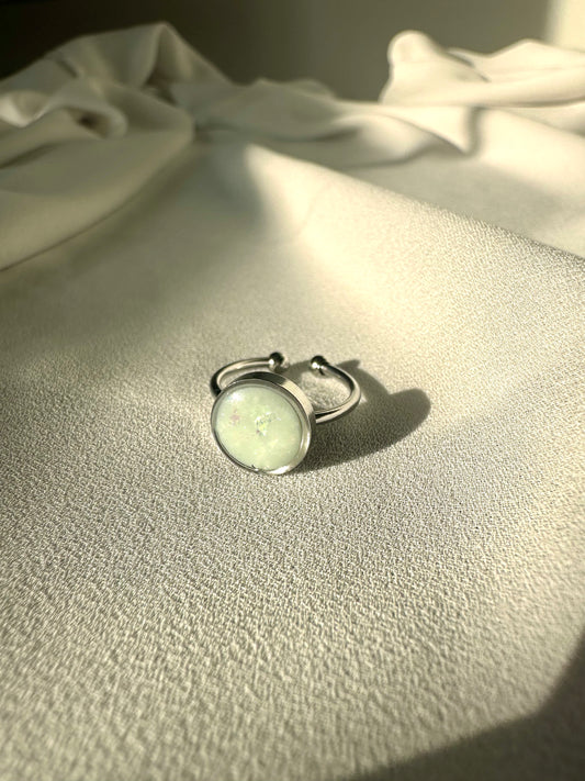 Aventurine Opal - Adjustable SS Ring