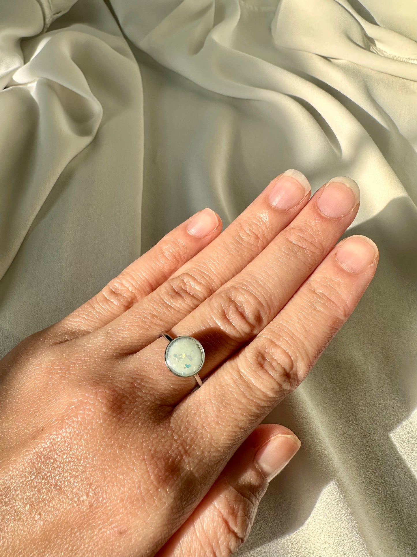 Aventurine Opal - Adjustable SS Ring